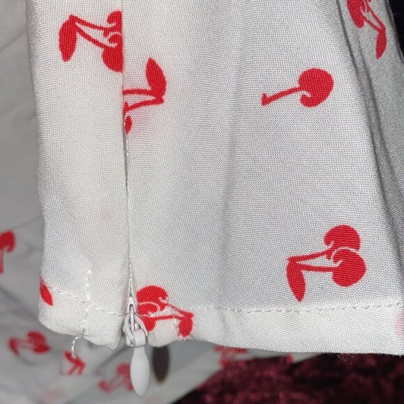 GOOD JANE  Eloise Cherry Pop Crop Top in White and Red - Picture 6 of 6
